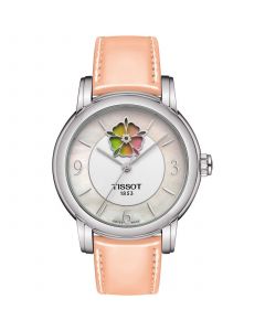 Women's Swiss Automatic Lady Heart Flower Pink Leather Strap 35mm