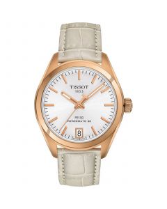 Women's Swiss Automatic PR 100 Cream Leather Strap Watch 33mm