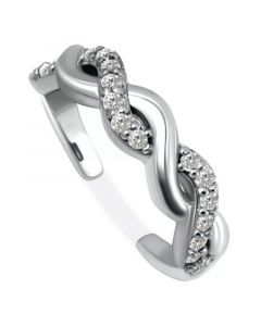 Cubic Zirconia Infinity Toe Ring, Created for Macy's