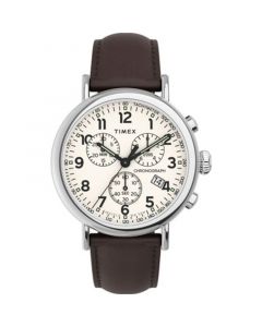 Men's Standard Brown Leather Watch 41mm