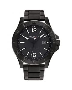 Men's Black-Tone Stainless Steel Bracelet Watch 46mm