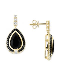 EFFY® Onyx & Diamond (1 ct. t.w.) Drop Earrings in 14k Gold