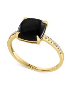 EFFY® Onyx & Diamond (1/20 ct. t.w.) Ring in 14k Gold