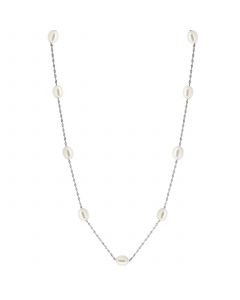 EFFY® Cultured Freshwater Pearl (6-7mm) Necklace in Sterling Silver (Available in Oval or Round)