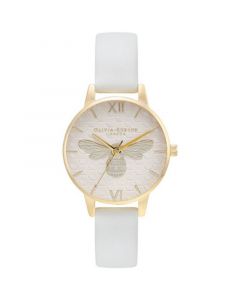 Women's Honey Bee Leather Strap Watch 30mm