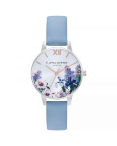 Women's Secret Garden Leather Strap Watch 30mm