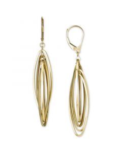 Orbital Open Navette Drop Earrings in 10k Gold