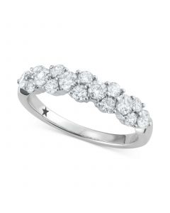 Diamond Garland Cluster Ring (1 ct. t.w.) in 14k White Gold