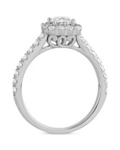 Diamond Princess Cut Halo Bridal Set (1-1/2 ct. t.w.) in 14k White Gold