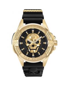 Men's The $kull Black Strap Watch 44mm