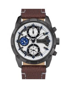 Men's Nayara Collection Brown Genuine Leather Strap Watch 42mm