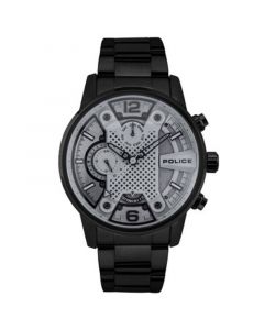 Men's Lanshu Collection Black Stainless Steel Bracelet Watch 48mm