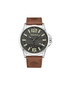 Men's Bernardston Brown Leather Strap Watch 45.5mm