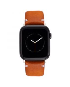 Men's Honey Brown Premium Leather Band 42mm, 44mm, 45mm, Ultra 49mm Apple Watch