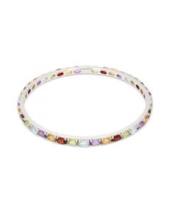 Multi-Gemstone Bangle Bracelet (20 ct. t.w.) in Sterling Silver