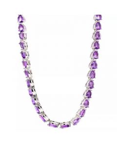 Amethyst 18" Statement Necklace (34 ct. t.w.) in Sterling Silver (Also in Blue Topaz)