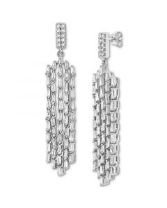 Diamond Multi-Chain Dangle Drop Earrings (1 ct. t.w.) in 10k White Gold