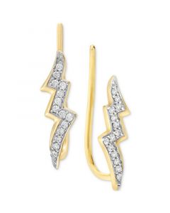 Diamond Lightning Bolt Ear Climbers (1/10 ct. t.w.) in 10k Gold