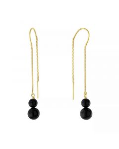 Cultured Freshwater Pearl Threader Drop Earrings in 18k Gold-Plated Sterling Silver or Sterling Silver (Also in Onyx), Created for Macy's