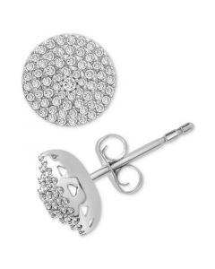 Diamond Circle Stud Earrings (1/2 ct. t.w.) in 14k White Gold, Created for Macy's