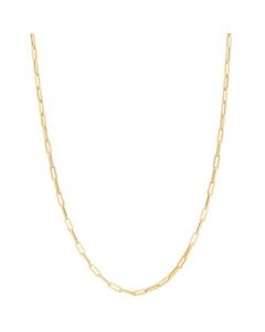 Paperclip Link 16" Chain Necklace in 14k Gold