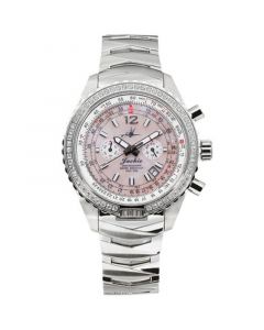 Women's Jackie Chronograph Multifunctional Silver-Tone Stainless Steel Bracelet Watch 41-1/2mm