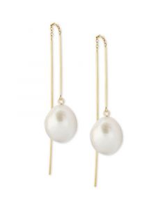 Cultured Freshwater Baroque Pearl (12mm) Threader Drop Earrings