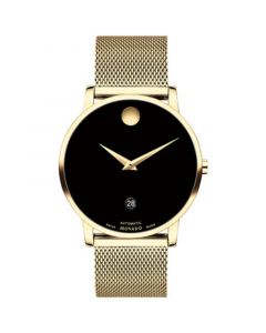 Unisex Swiss Automatic Museum Classic Gold PVD Mesh Bracelet Watch 40mm