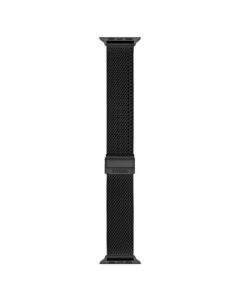 Black Mesh Stainless Steel Band for Apple Watch, 42, 44, 45mm