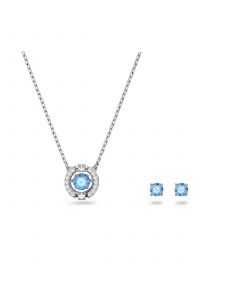 Sparkling Dance Round Cut Rhodium Plated Set