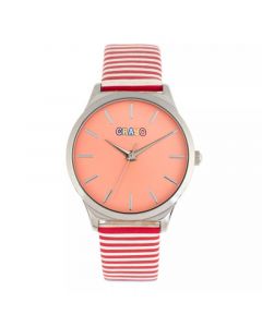 Aboard Unisex Red and White or Gray or Green or Purple or Black or Orange Leatherette Strap Watch, 40mm