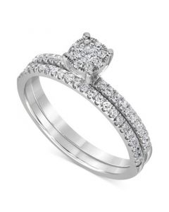 Diamond Bridal Set (1/2 ct. t.w.) in 18k White Gold