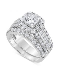 Diamond Princess Bridal Set (3 ct. t.w.) in 14k White Gold