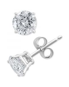 EFFY® Diamond Stud Earrings (1-1/5 ct. t.w.) in 14k White Gold