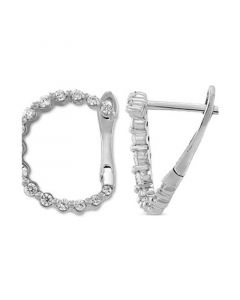 Diamond Spiral Hoop Earrings (1/3 ct. t.w.) in 10k White Gold