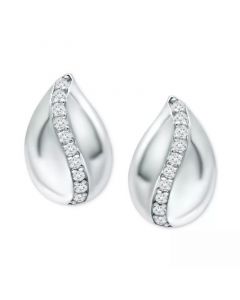 Cubic Zirconia Teardrop Huggie Hoop Earrings, Created for Macy's