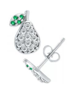 Cubic Zirconia & Green Quartz Pear Stud Earrings, Created for Macy's