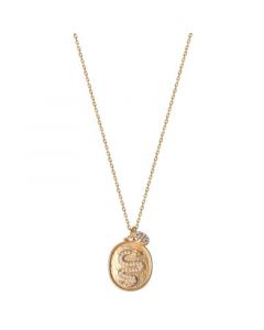 Cubic Zirconia Snake & Disc Pendant Necklace in 14k Gold-Plated Sterling Silver, 16" + 2" extender, Created for Macy's