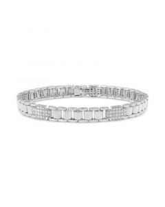 Men's Diamond Cluster Watch Link Bracelet (1 ct. t.w.) in 10k Gold