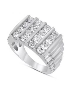 Men's Diamond Vertical Cluster Ring (2 ct. t.w.) in 10k Gold