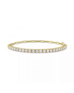 Cubic Zirconia Curved Bar Bracelet