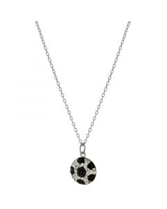 Crystal Soccer Ball 18" Pendant Necklace in Sterling Silver, Created for Macy's