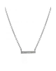 Cubic Zirconia Bar Pendant Necklace, 16" + 2" extender, Created for Macy's