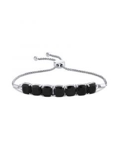 Onyx Bolo Bracelet in Sterling Silver