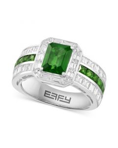 EFFY® Emerald (1-3/4 ct. t.w.) & Diamond (1-7/8 ct. t.w.) Ring in 14k White Gold