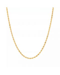 Glitter Rope Link 18" Chain Necklace (2mm) in 10k Gold