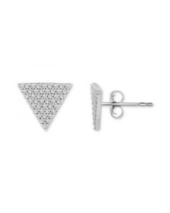 Diamond Triangle Stud Earrings (1/4 ct. tw) in 14k White Gold, Created for Macy's