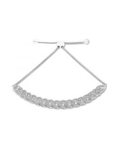 Diamond Large Link Bolo Bracelet (1/2 ct. t.w.) in Sterling Silver or 14k Gold-Plated Sterling Silver, Created for Macy's