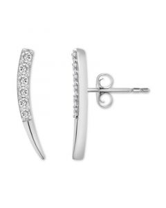 Diamond Linear Stud Earrings (1/6 ct. t.w.) in 14k White Gold, Created for Macy's