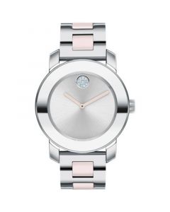 Women's Swiss Bold Blush Ceramic & Stainless Steel Bracelet Watch 36mm